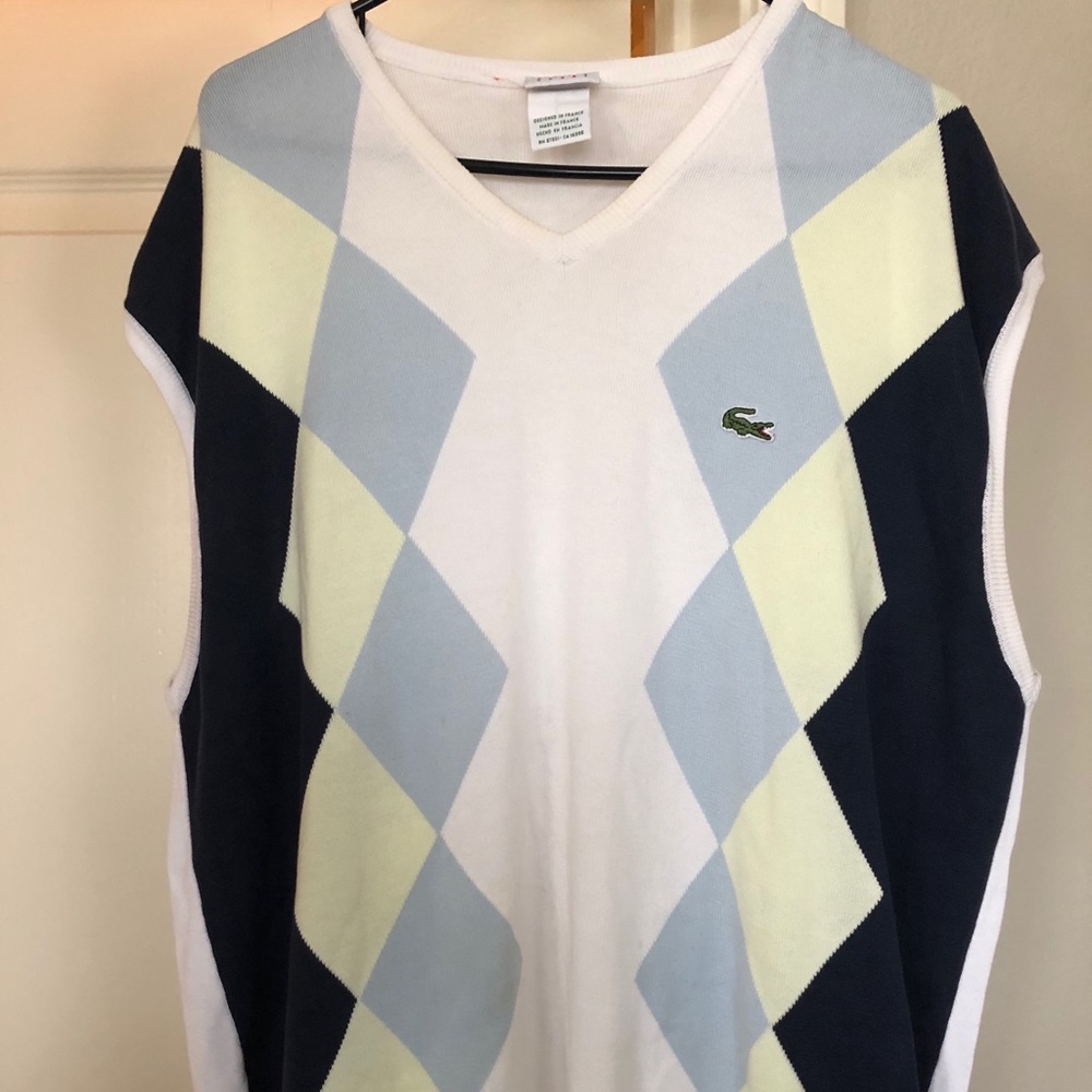 Lacoste argyle sweater vest.